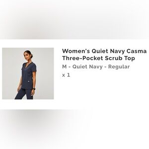 FIGS Limited Edition Quiet Navy Scrub Top